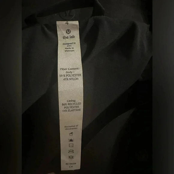Lululemon Athletica the lab black coat size 4 - Picture 11 of 11
